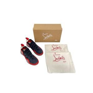 Christian Louboutin Arpoador Navy Drawstring Spike Sneakers Size 39.5 US 9.5